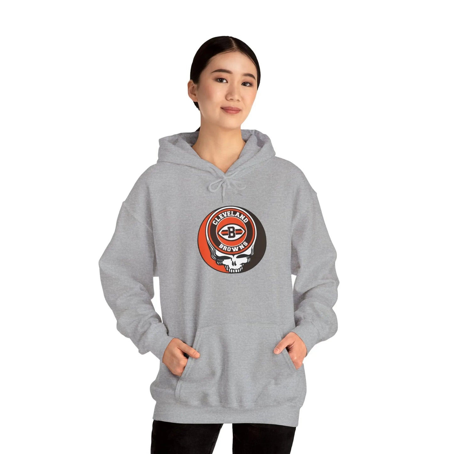Cleveland Browns Grateful Dead Hooded Sweatshirt Medium-Heavy Fabric The Gridiron Collection