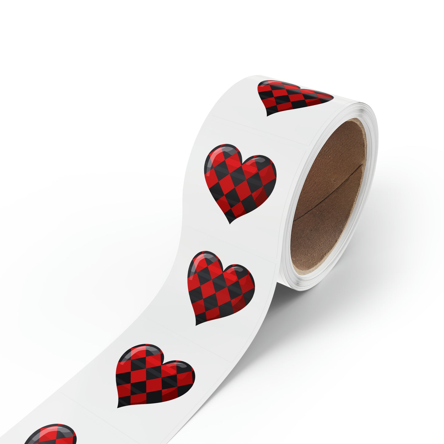 Valentine's heart shape Square Sticker Label Rolls