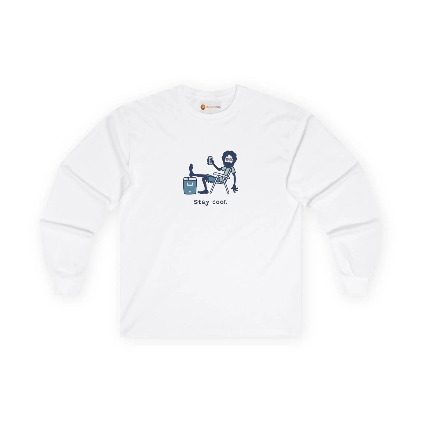 Grateful Dead Ultra-Cotton Long Sleeve Tee Life is dead Stay Cool Jerry
