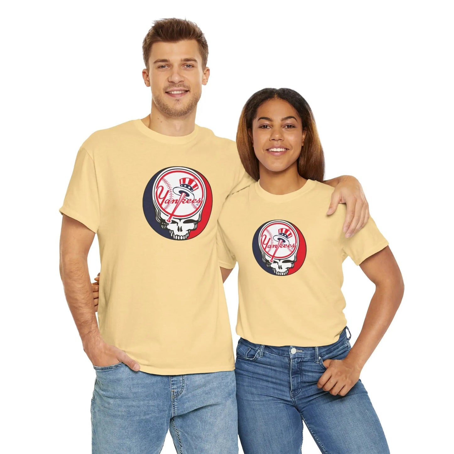 New York Yankees Grateful Dead Stealie Baseball Tee The Ballpark Collection