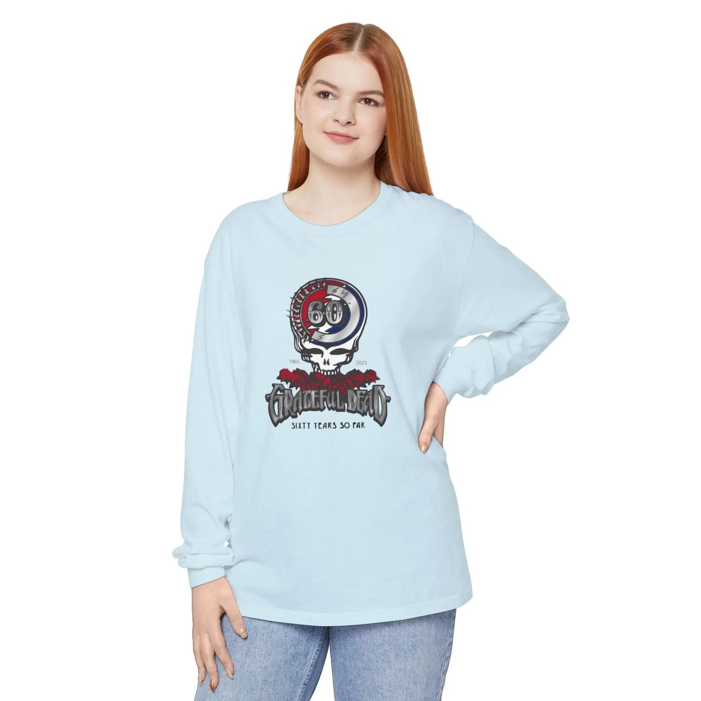 Grateful Dead 60th Anniversary Garment-dyed Long Sleeve T-Shirt Vineyard Collection