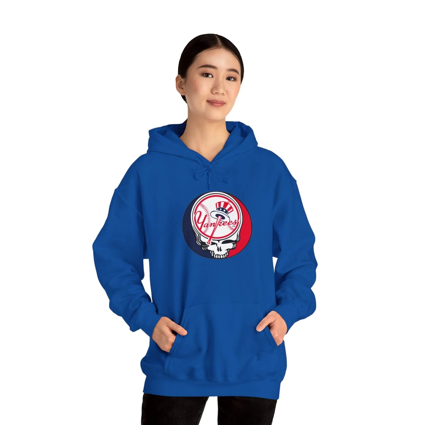 Grateful Dead Unisex Heavy Blend Hoodie MLB The Ballpark Collection New York Baseball Edition