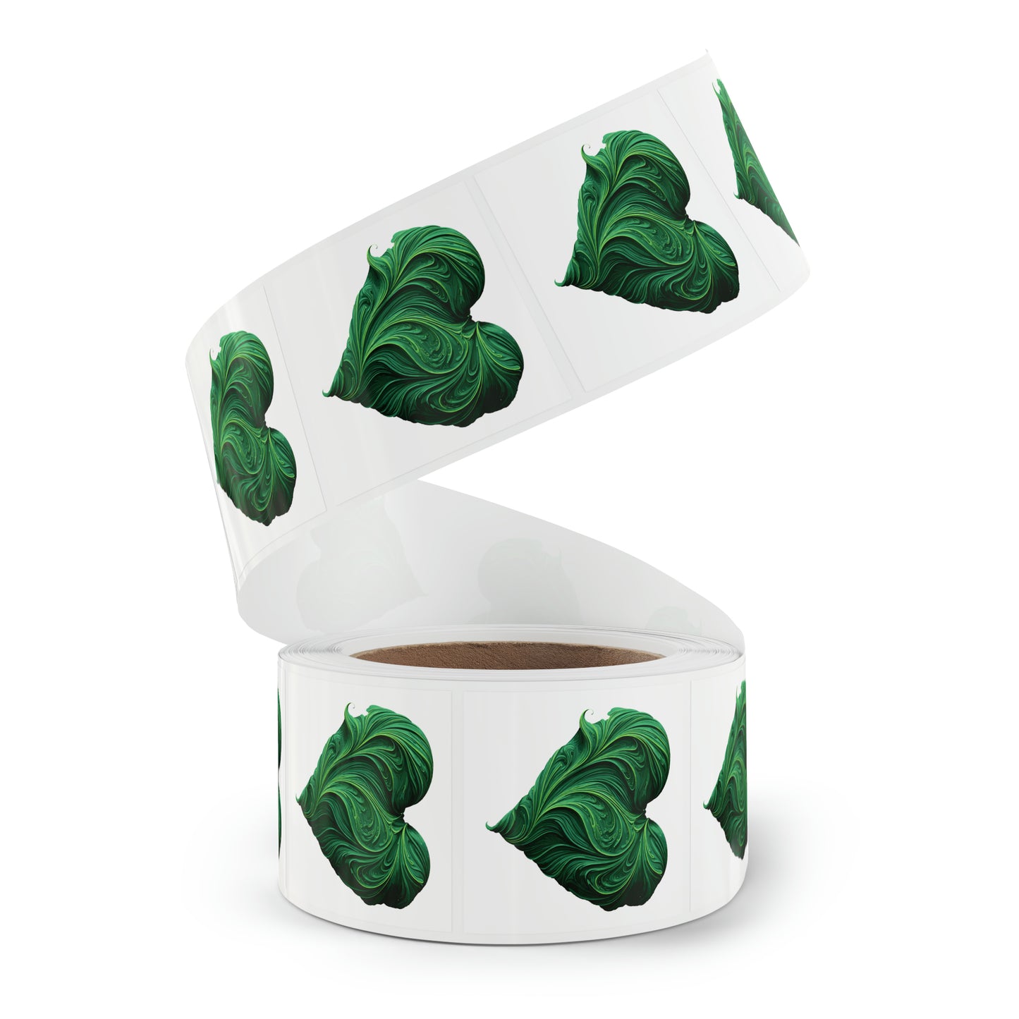 Valentine's day heart shape Square Sticker Label Rolls