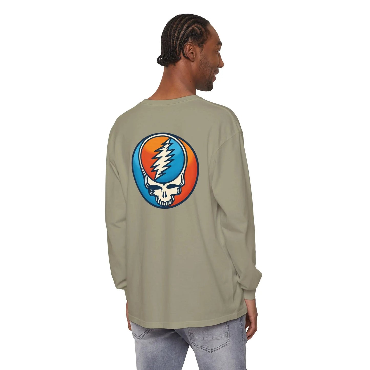 Twisted Stealie Garment-dyed Long Sleeve T-Shirt Vineyard Collection