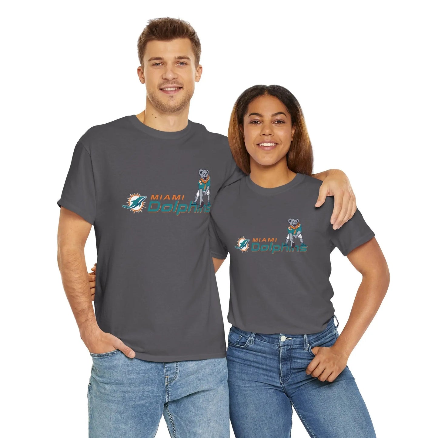 Miami Dolphins Dancing Bear Grateful Dead T-Shirt NFL Gridiron Collection