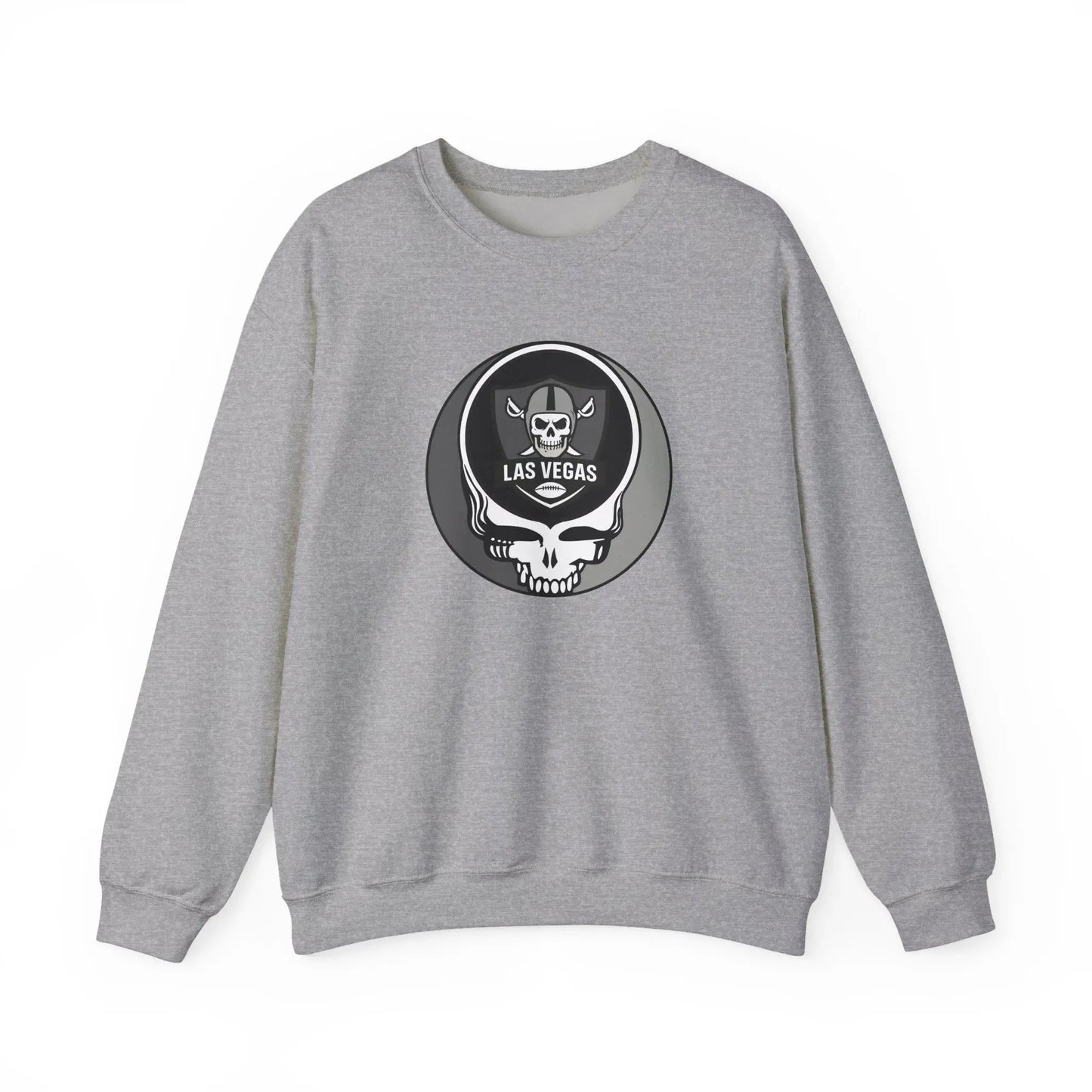 Grateful Dead Stealie Crewneck Sweatshirt Heavy Blend Las Vegas Raiders NFL