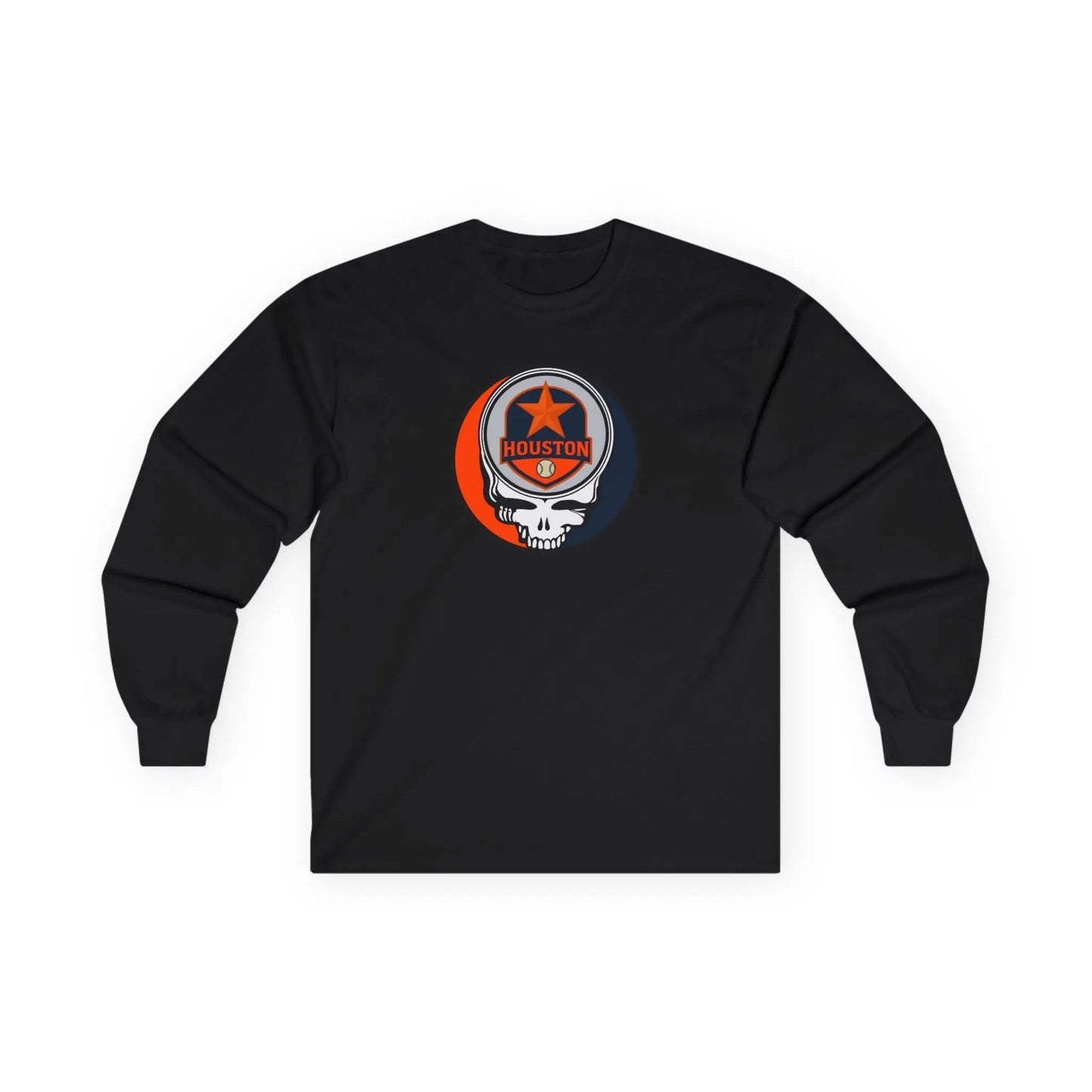 Classic Stealie Long Sleeve Tee Houston Baseball Edition MLB The Ballpark Collection