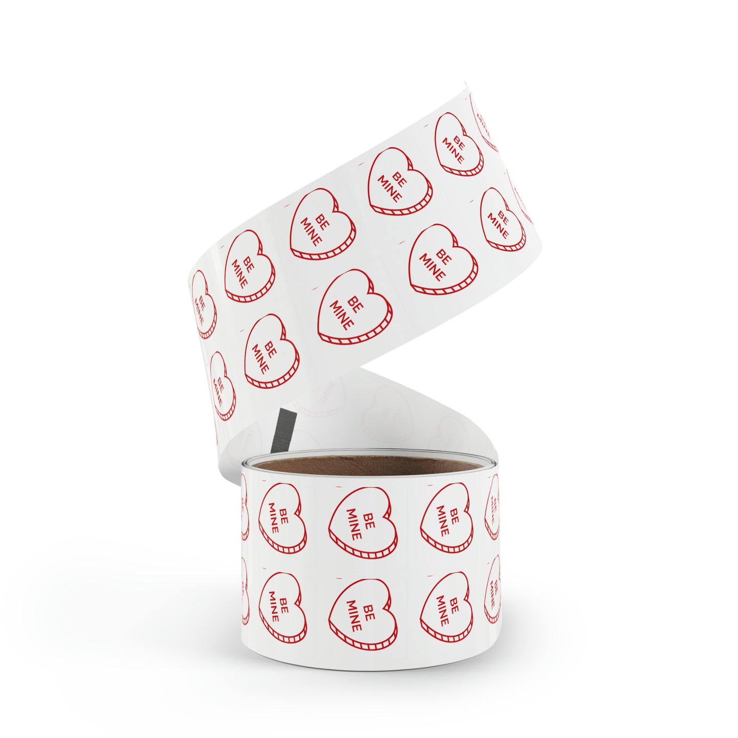 Valentine's day Be mine heart Square Sticker Label Roll