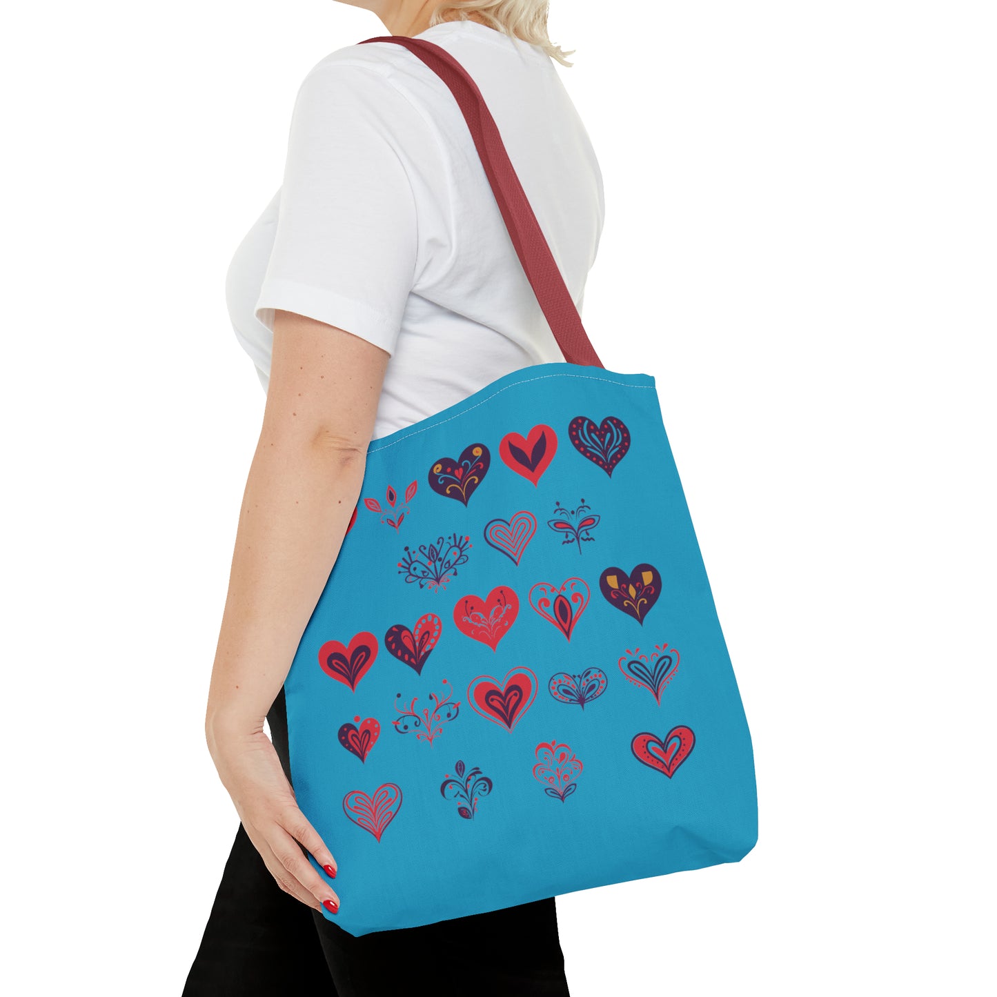 Valentine's Turquoise Tote Bag (AOP)