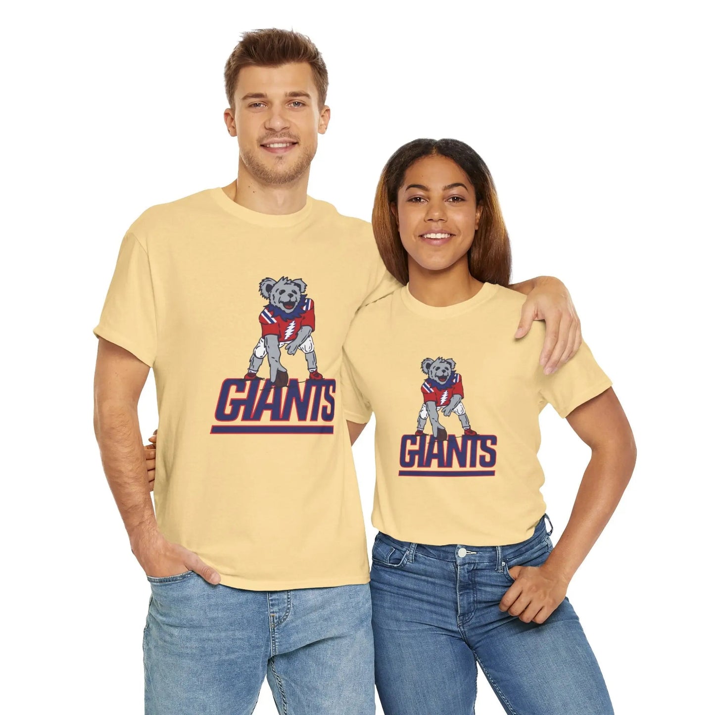 New York Giants Dancing Bear Grateful Dead T-Shirt The Gridiron Collection