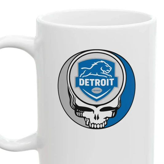 Detroit Lions Stealie Ceramic Mug 11oz and 15oz The Gridiron Collection
