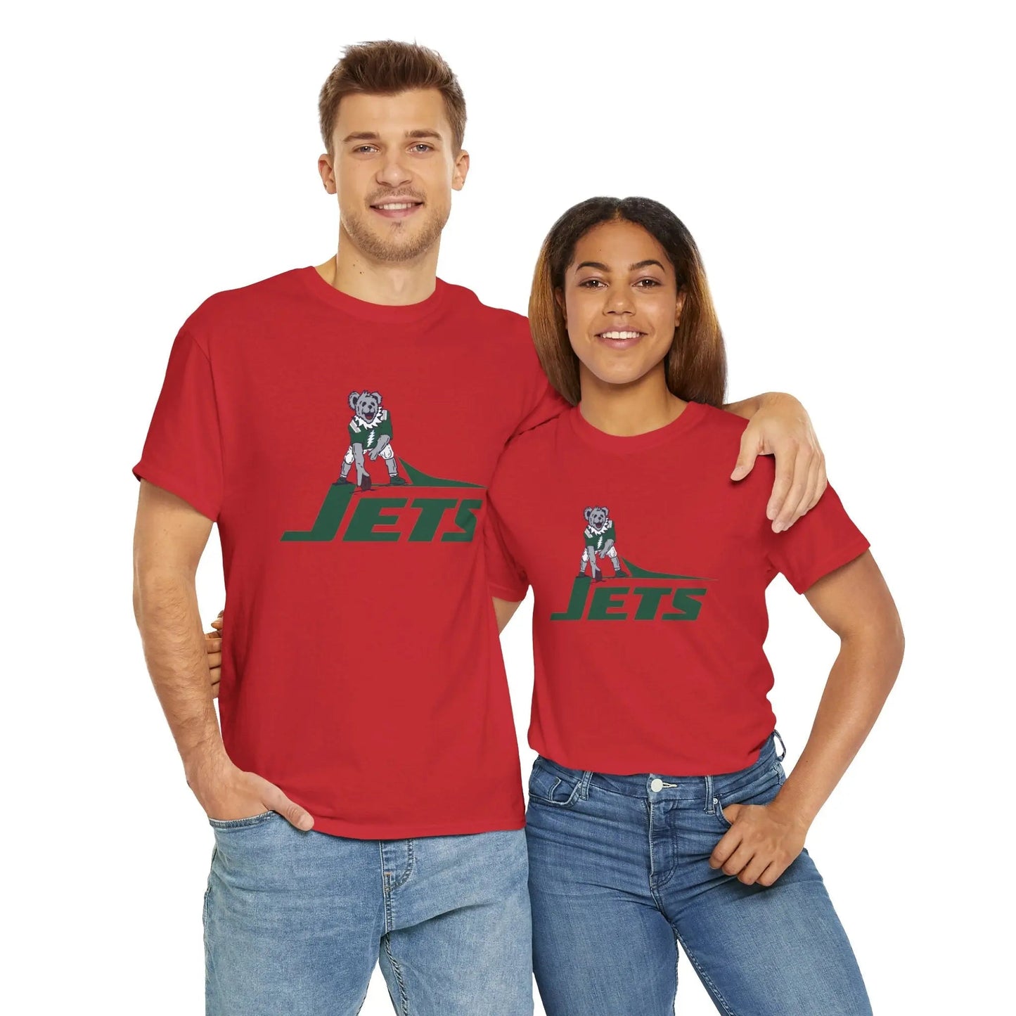 New York Jets Dancing Bear Grateful Dead T-Shirt The Gridiron Collection