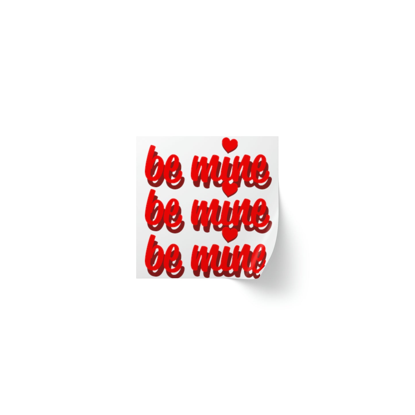 Valentine's day Be mine Square Sticker Label Roll