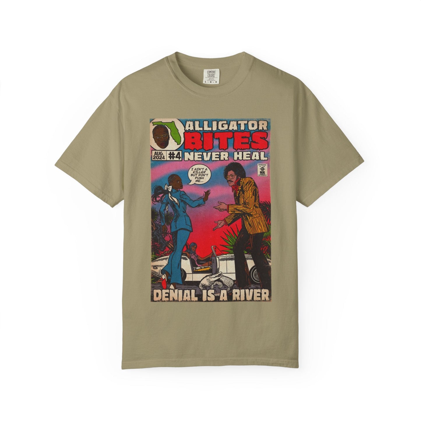 Denial is a River Alligator Bites Unisex Comfort Colors T-shirt
