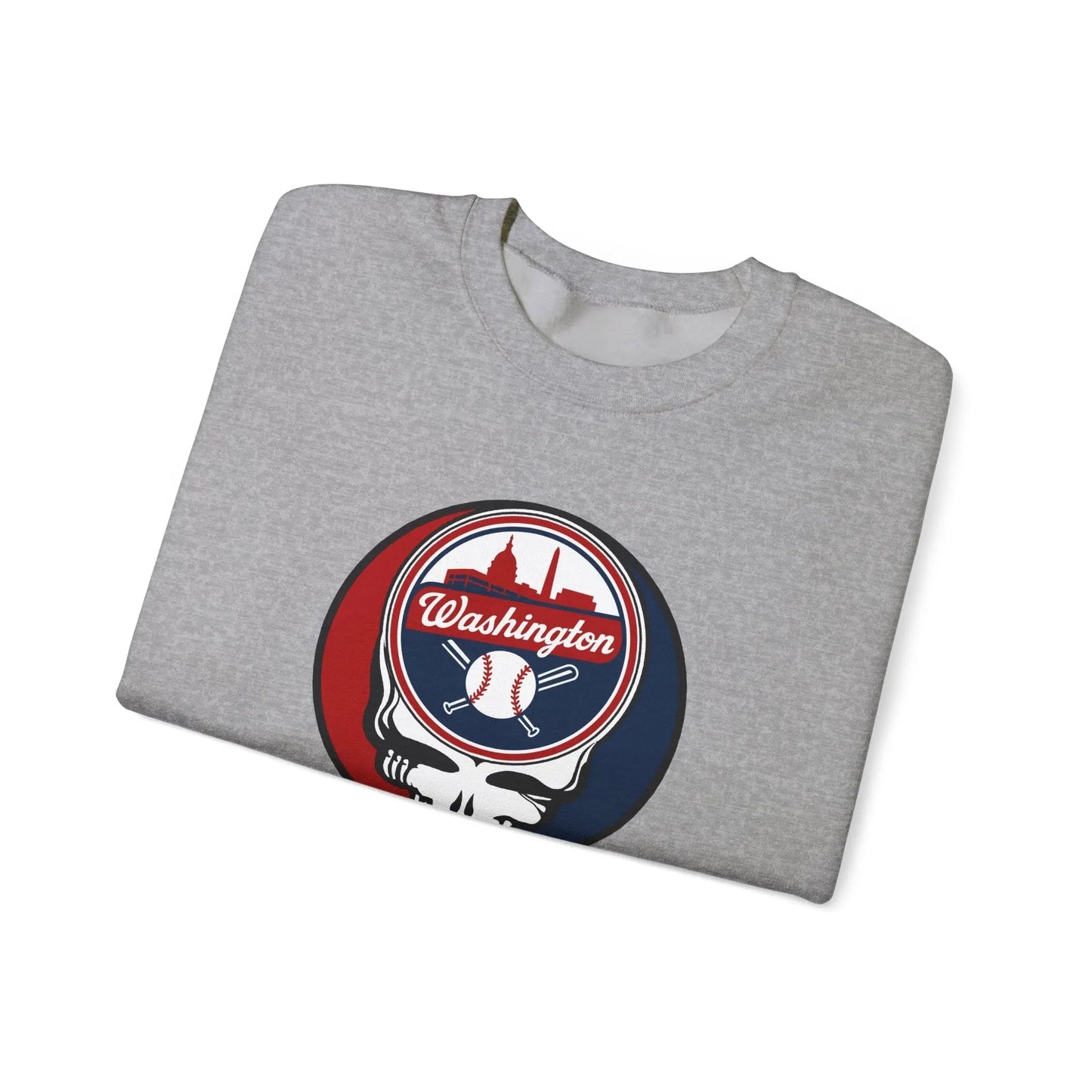 Washington Baseball Edition Grateful Dead Stealie Crewneck Sweatshirt The Ballpark Collection