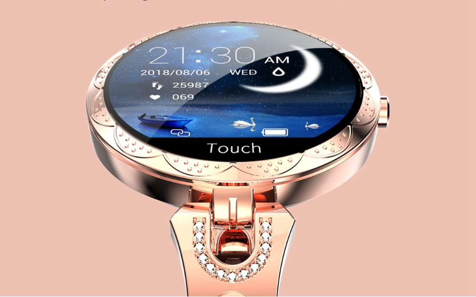 Fashion Women's Waterproof Smart Watch Heart Rate Monitor Sports Smartwatch