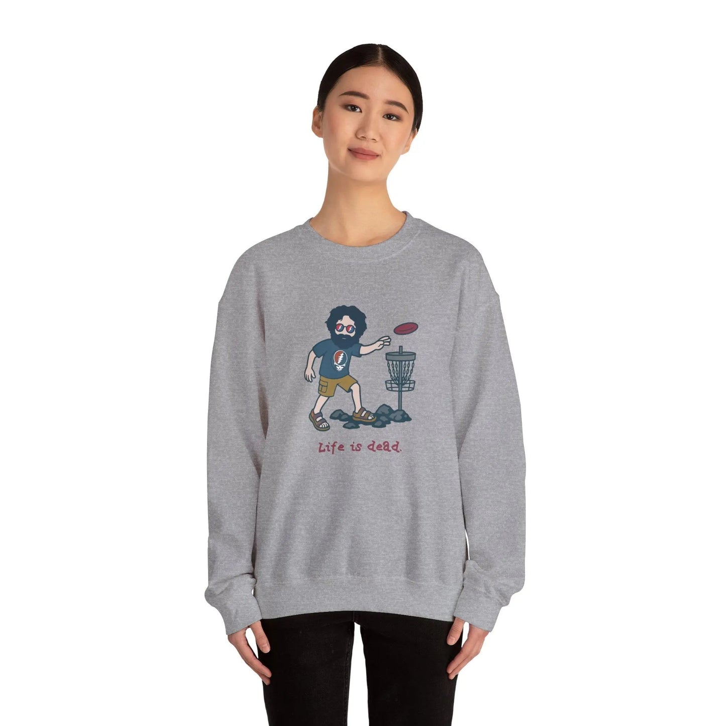 Disc Golfin' Jerry Life is dead Crewneck Sweatshirt