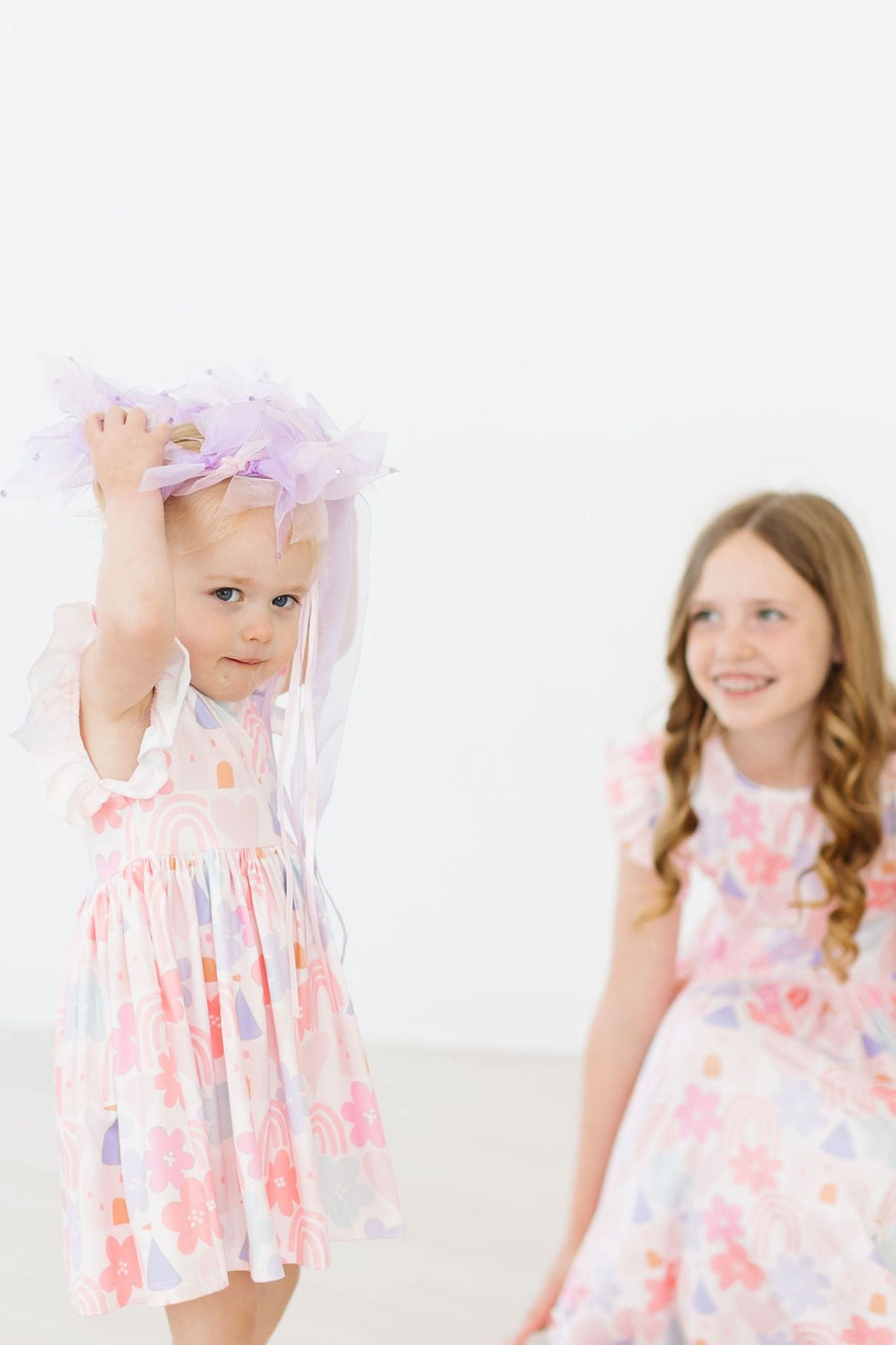 Flutter Sleeve Twirl Dress Comfortable Toddler Dress Mila & Rose