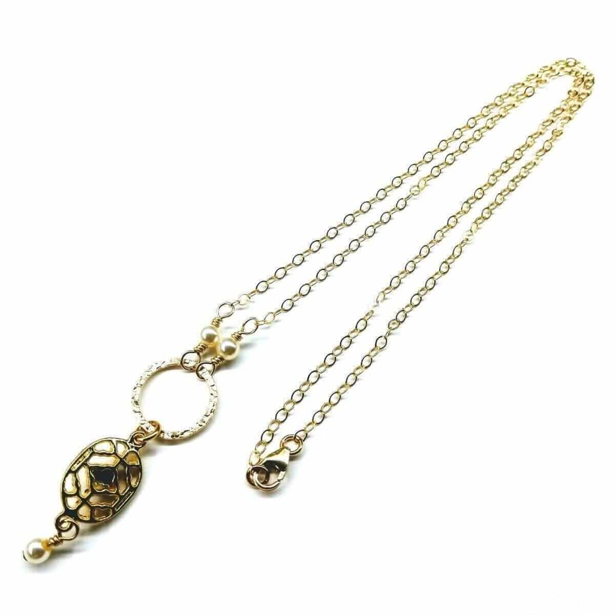 Purple Crystal Circle Filigree Necklace 14 KT Gold-Filled by Alexa Martha