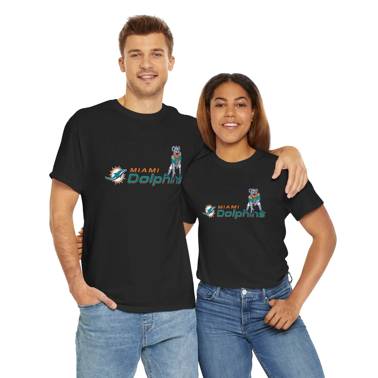 Miami Dolphins Dancing Bear Grateful Dead T-Shirt NFL Gridiron Collection