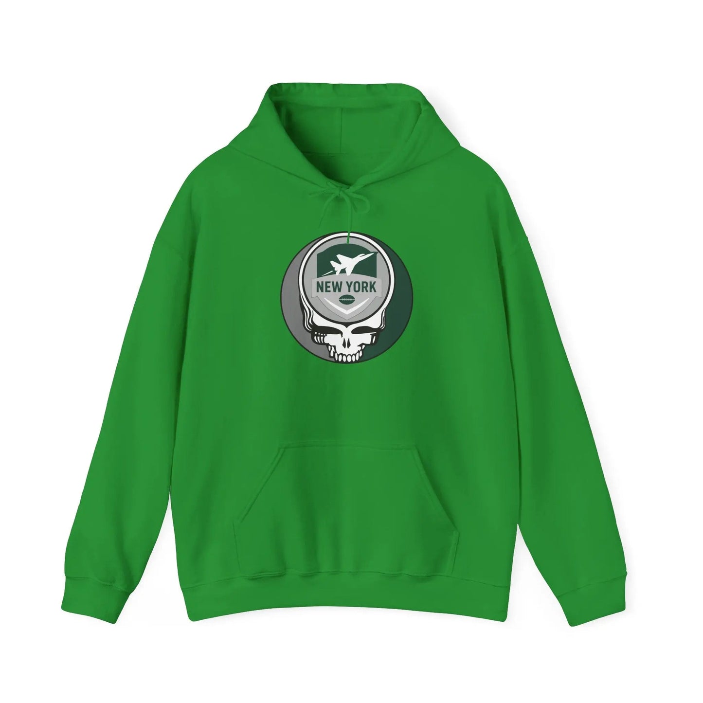 New York Jets Stealie Hoodie Grateful Dead Hooded Sweatshirt The Gridiron Collection