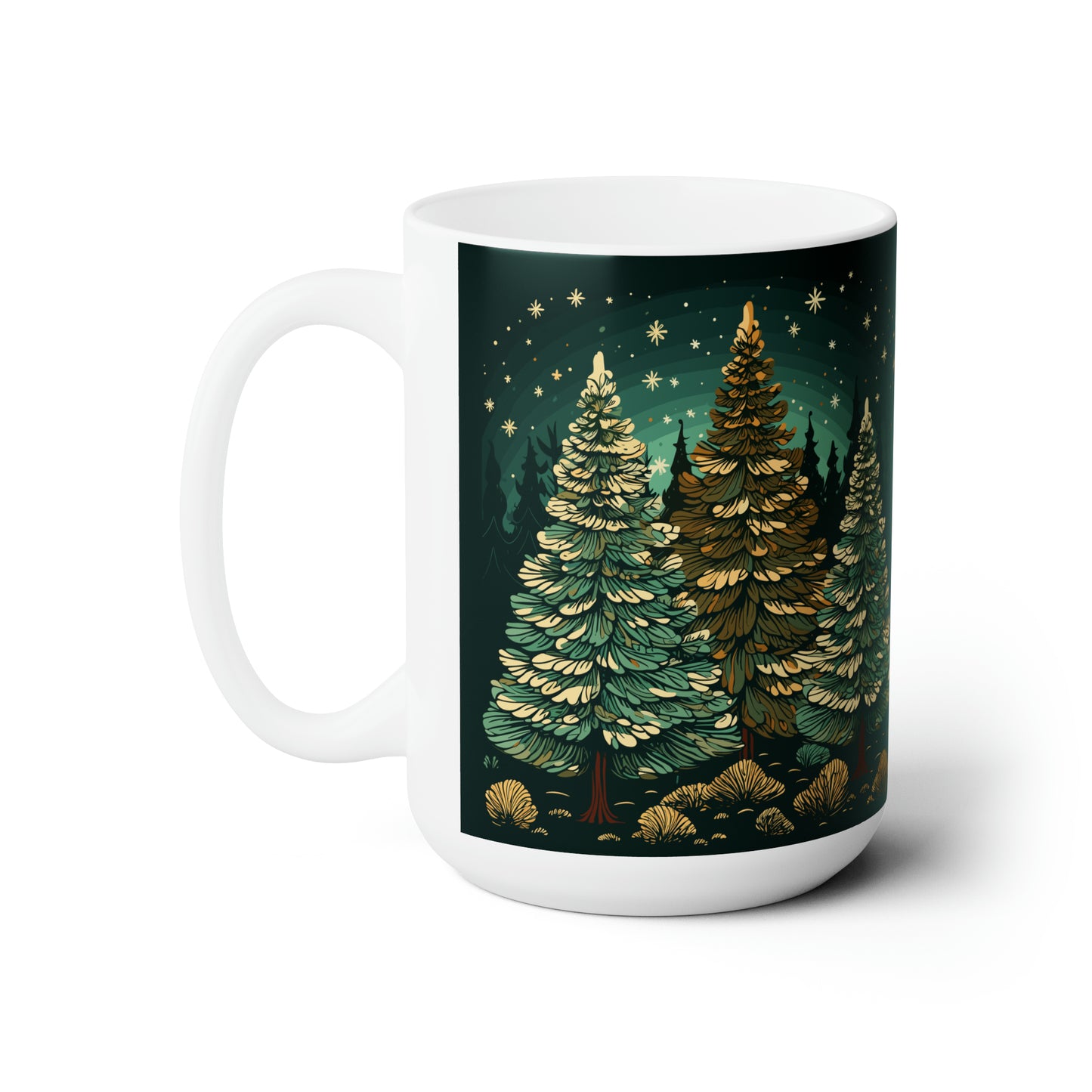 Christmas tree design holiday vibes Ceramic Mug15oz