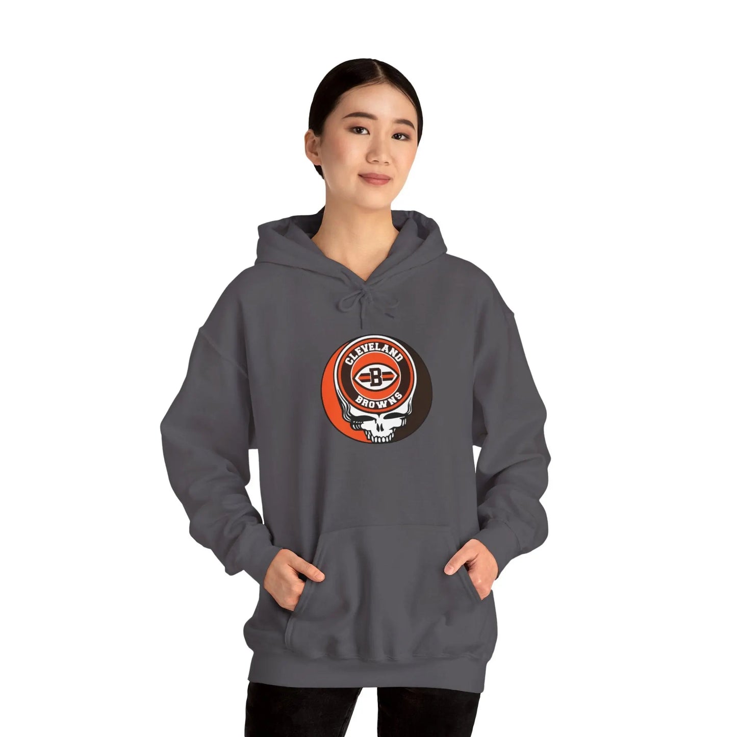 Cleveland Browns Grateful Dead Hooded Sweatshirt Medium-Heavy Fabric The Gridiron Collection