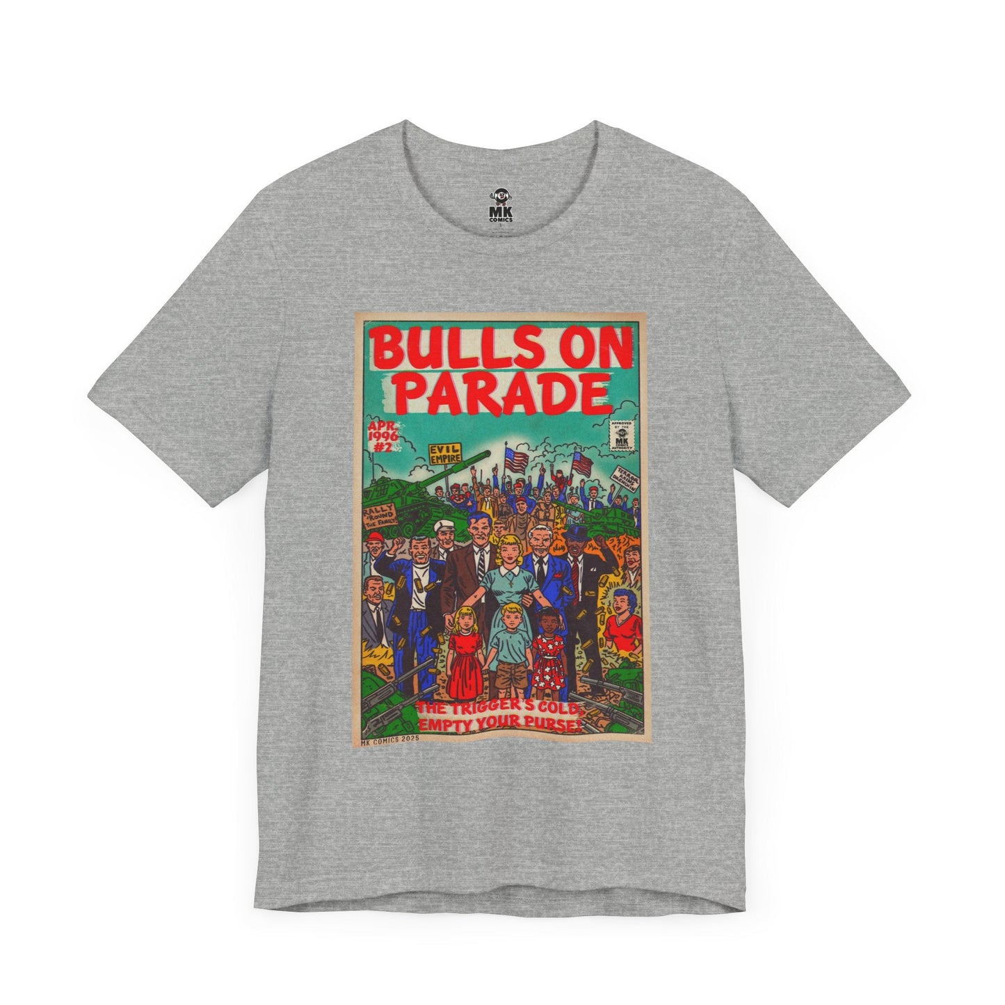 Jersey Short Sleeve Tee Lightweight Airlume Cotton Bulls Parade Bella+Canvas
