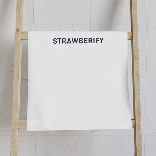 Stylish Hand Towel - 'Strawberify' Motivational Design
