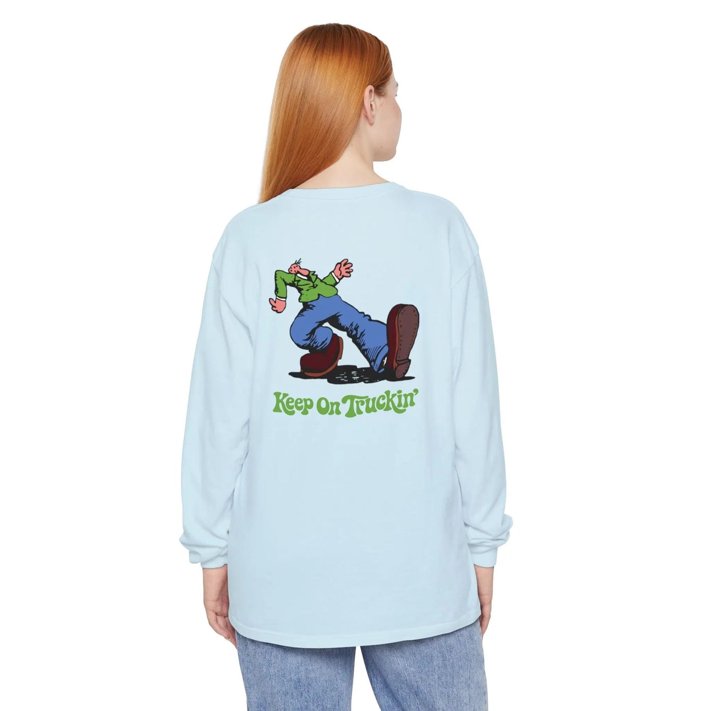 Garment-Dyed Long Sleeve T-Shirt Two-Sided The Do-Dah Man Vineyard Collection