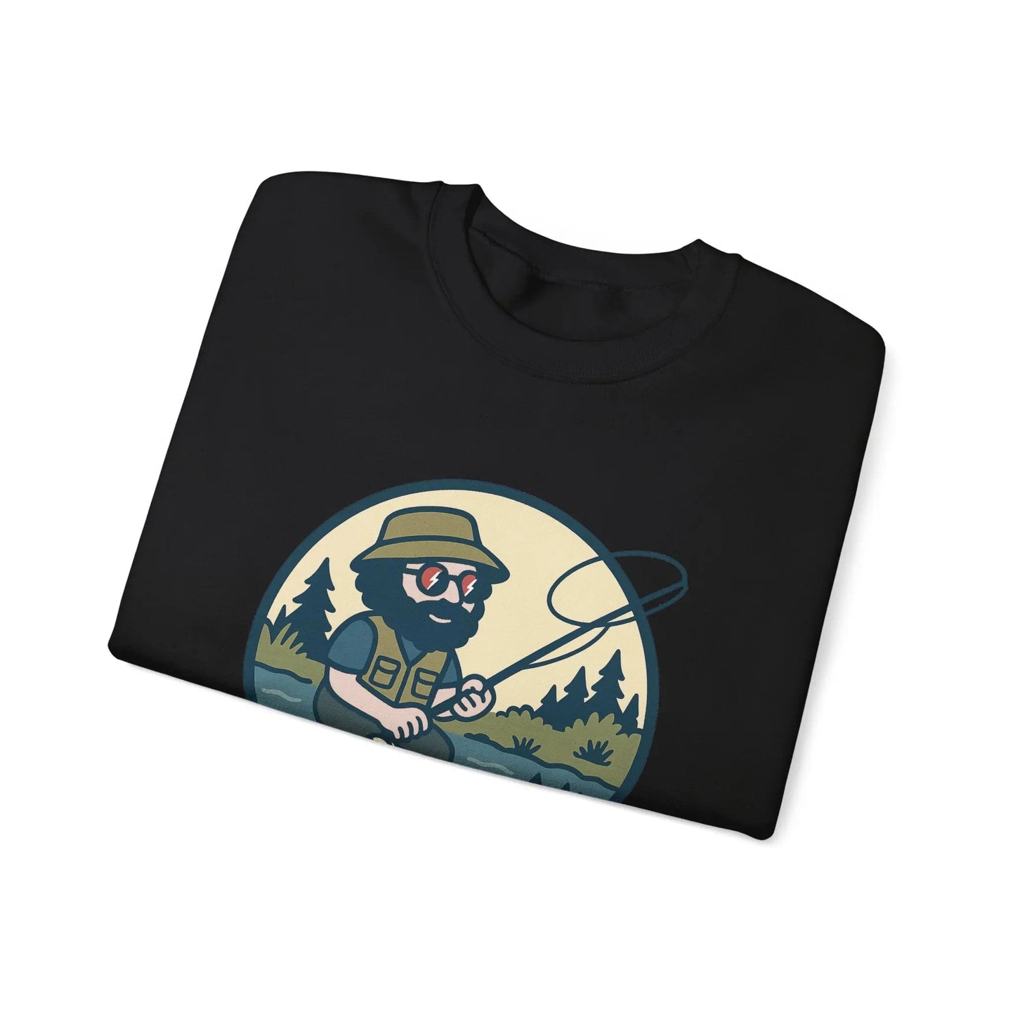 Life is dead Crewneck Sweatshirt Heavy Blend Fly Fishin' Jerry