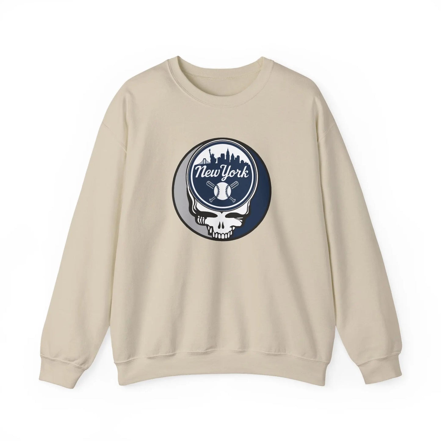 Grateful Dead Stealie New York Baseball Edition Crewneck Sweatshirt MLB