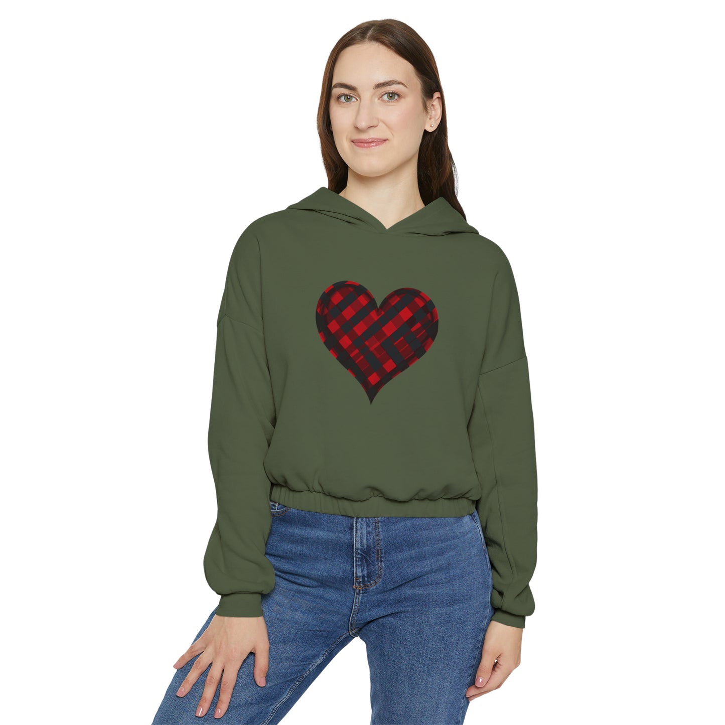 Valentine's best Gift, Women's Cinched Bottom Hoodie
