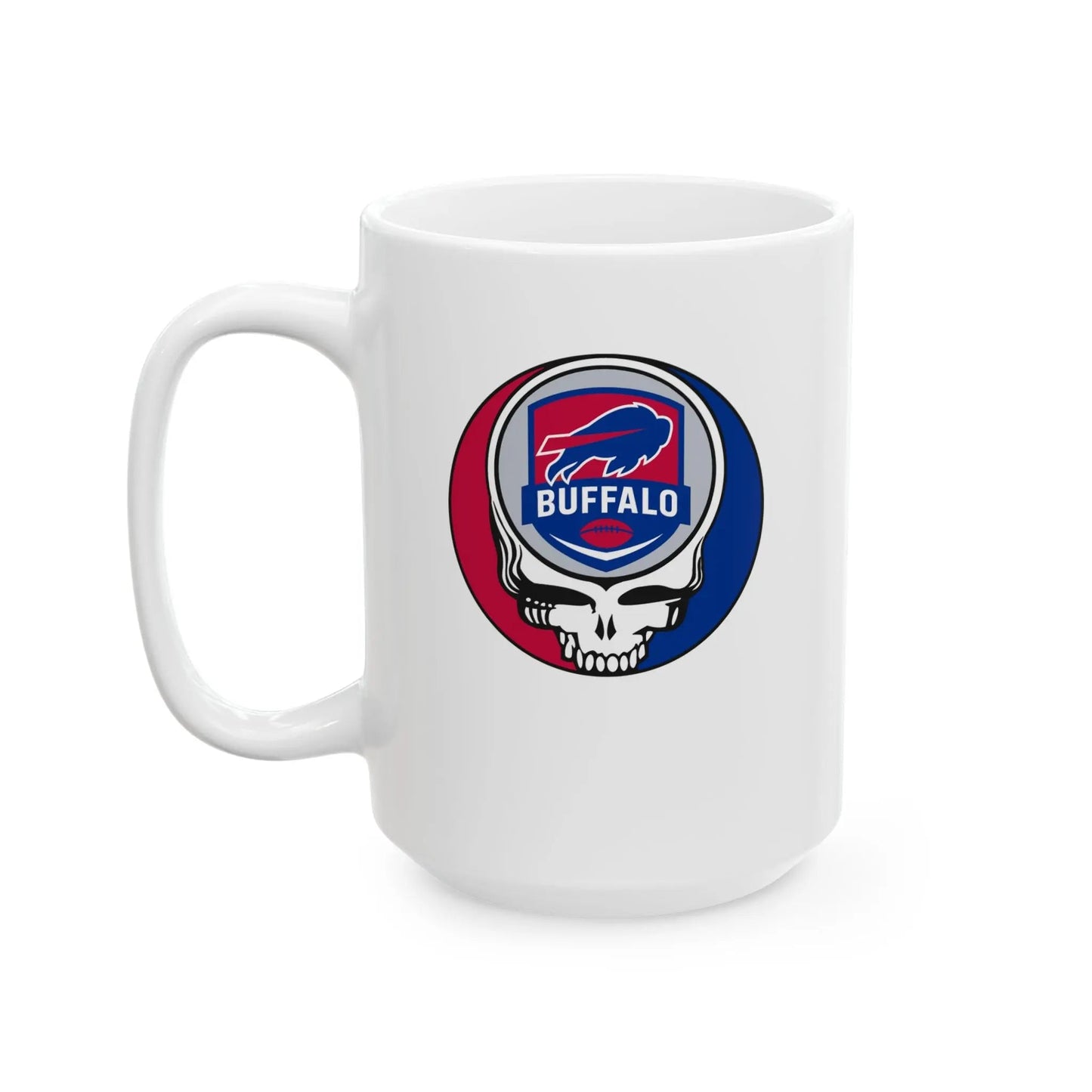 Buffalo Bills Stealie Ceramic Coffee Mug White Durable The Gridiron Collection
