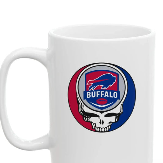 Buffalo Bills Stealie Ceramic Coffee Mug White Durable The Gridiron Collection