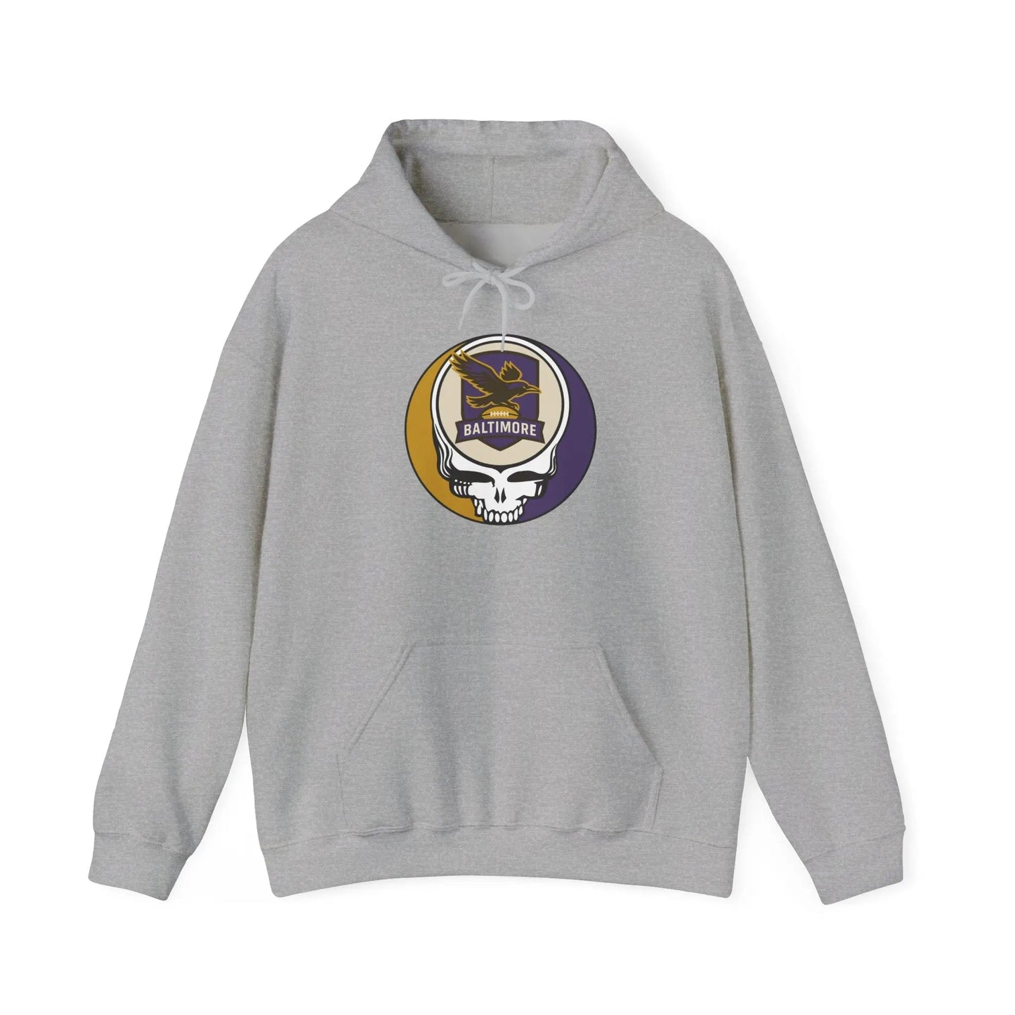 Baltimore Ravens Stealie Grateful Dead Hooded Sweatshirt The Gridiron Collection
