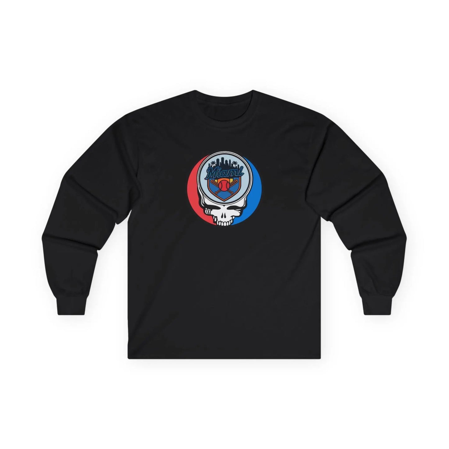 Miami Baseball Edition Classic Stealie Long Sleeve Tee Ultra-Cotton MLB