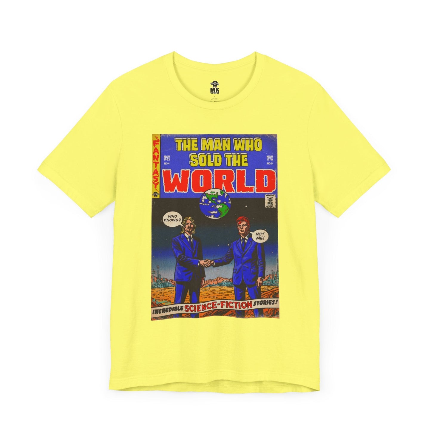 Bowie & Cobain The Man Who Sold the World Jersey Short Sleeve Tee Unisex