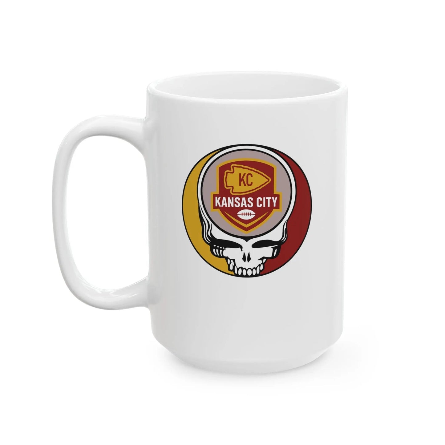 Kansas City Chiefs Stealie Ceramic Coffee Mug Durable White Ceramic NFL