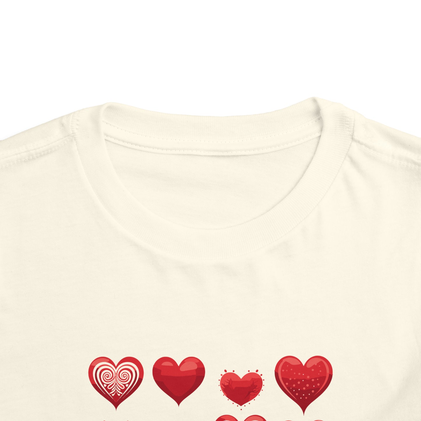 Red hearts shape design Toddler Short Sleeve Tee