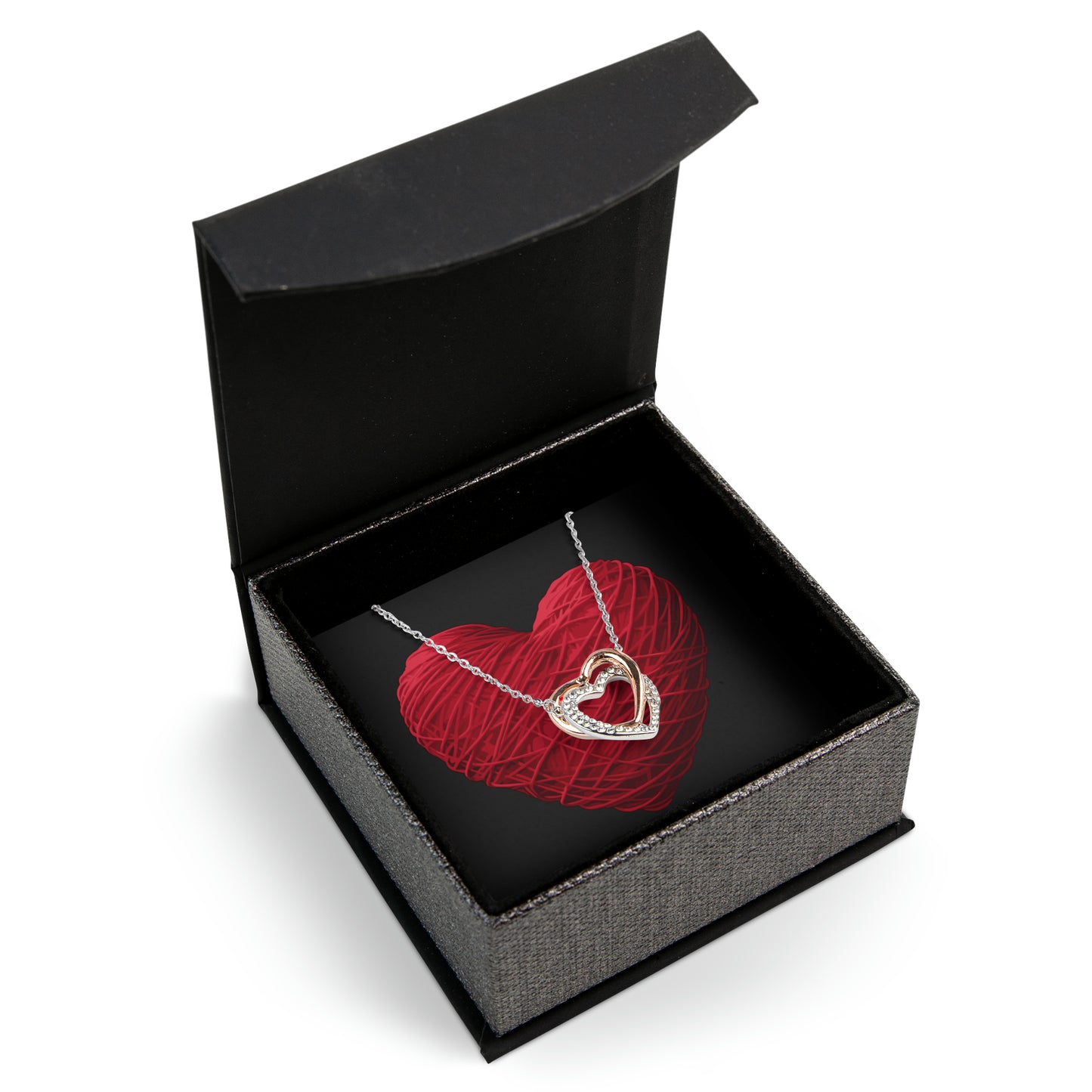 Valentine's day Twin Hearts Necklace