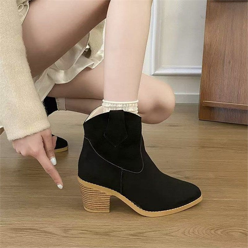 Retro Sock Cuff Stylish Ankle Booties Women’s Stepique