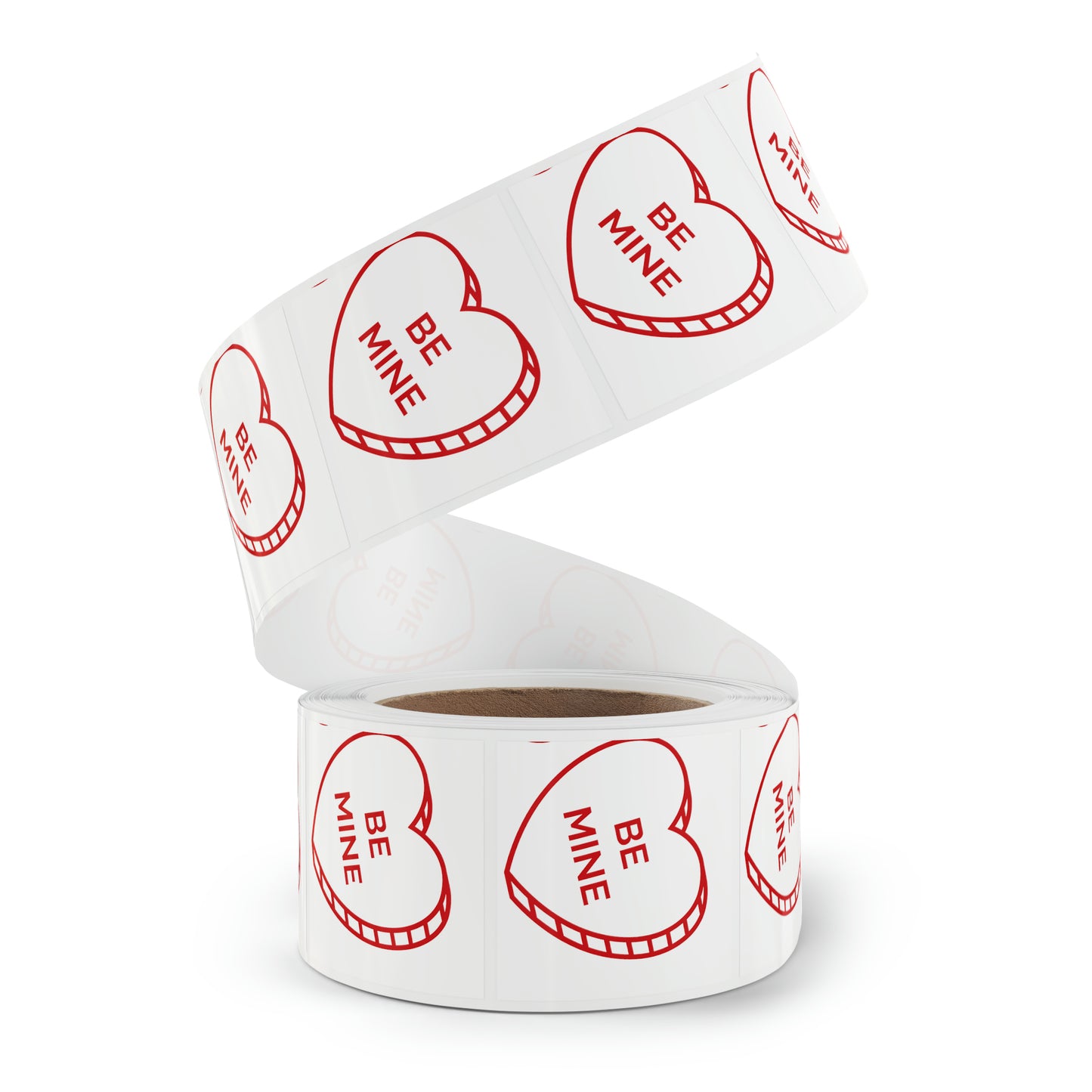 Valentine's day Be mine heart Square Sticker Label Roll