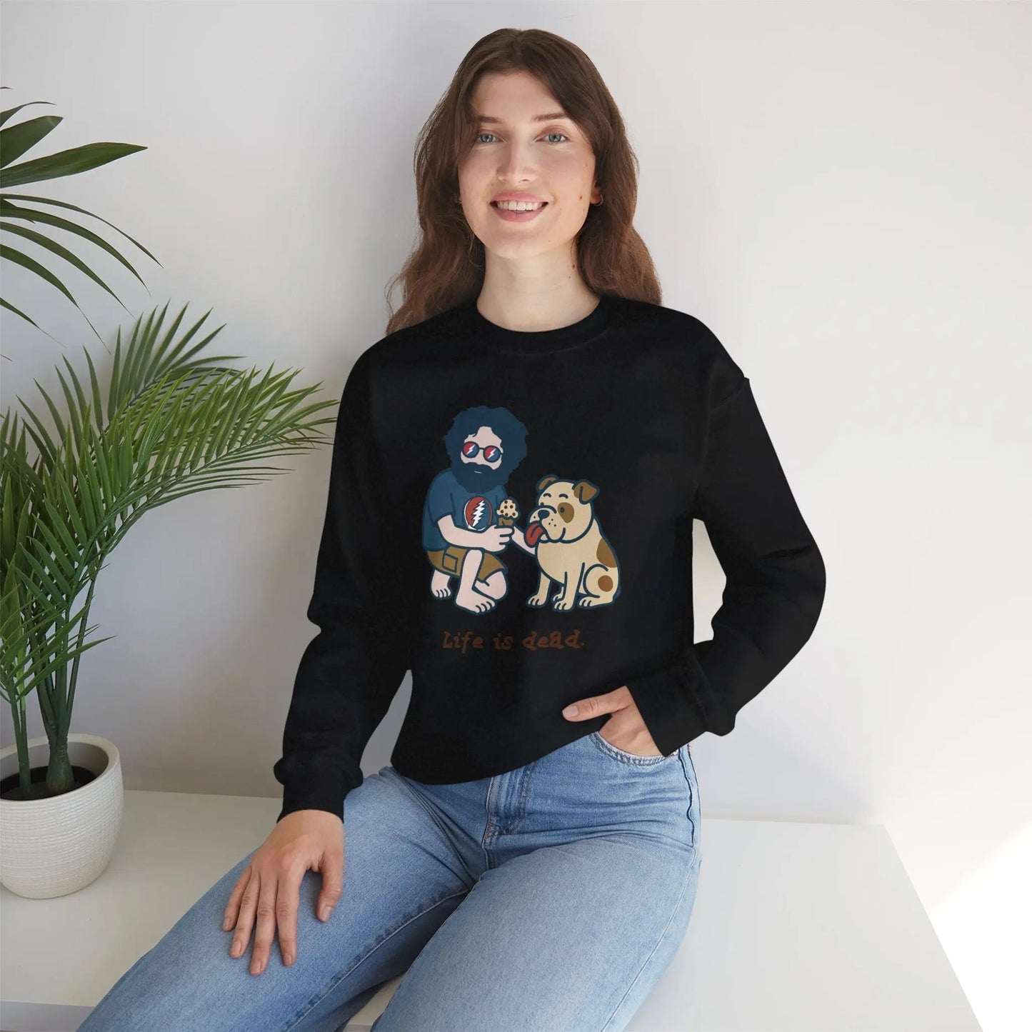 Crewneck Sweatshirt Heavy Blend Jerry and Frank Are Sharin' Life is dead.
