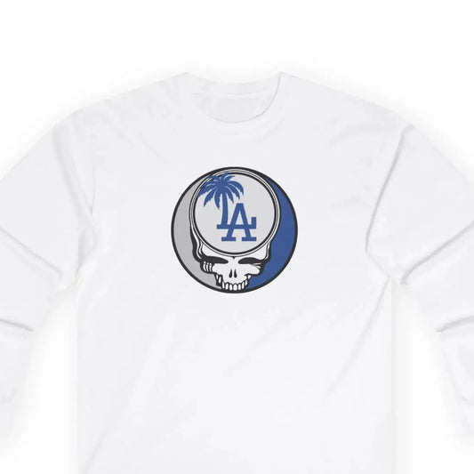 Los Angeles Baseball Edition Classic Stealie Long Sleeve Tee Eco-Friendly Cotton MLB