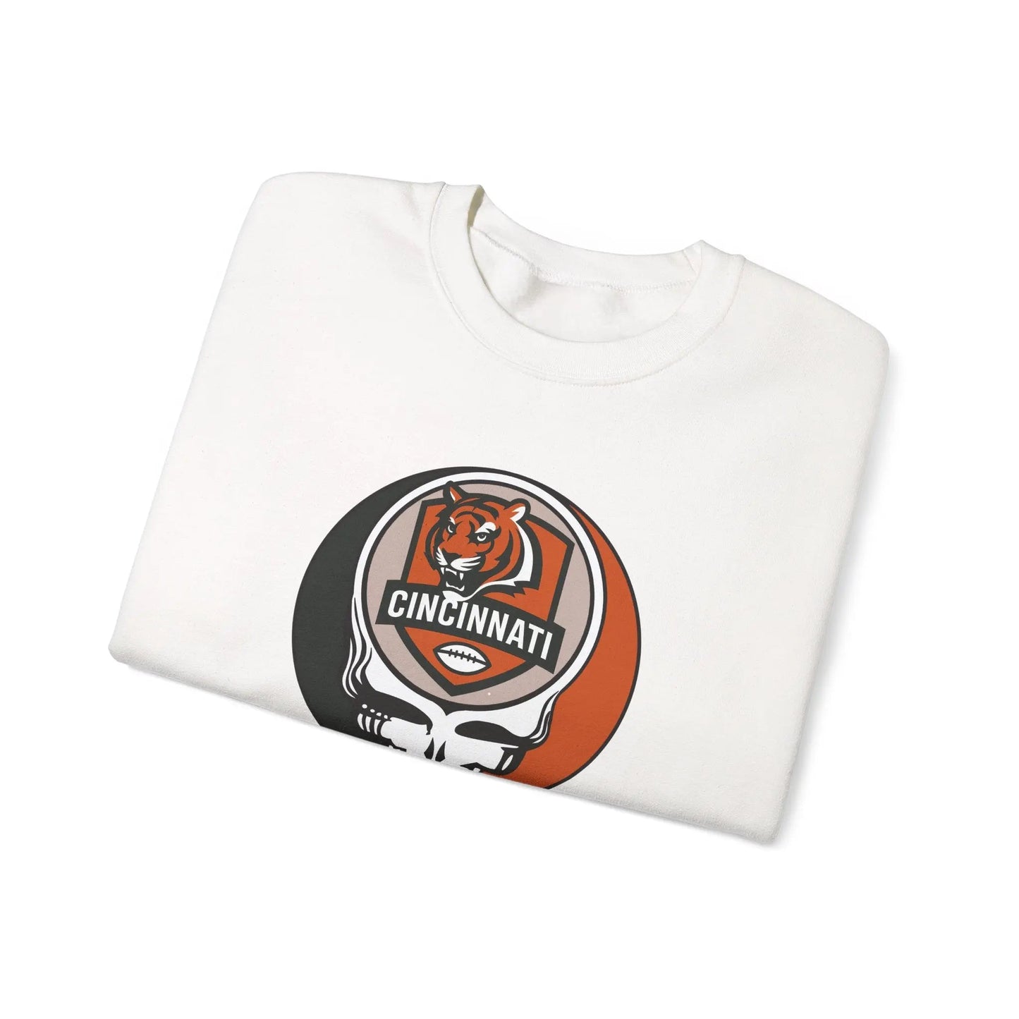 Grateful Dead Stealie Crewneck Sweatshirt Heavy Blend The Gridiron Collection Cincinnati Bengals