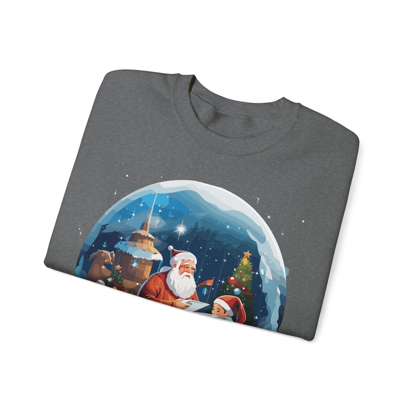 Santa reading book with people in space - Christmas Shirt, Holiday Xmas Shirt, Merry Christmas, Holiday Xmas, Unisex Xmas Shirt, Christmas Sweatshirt, Christmas Apparel, Xmas Celebration Shirt, Matching Family Outfits, Christmas Gifts