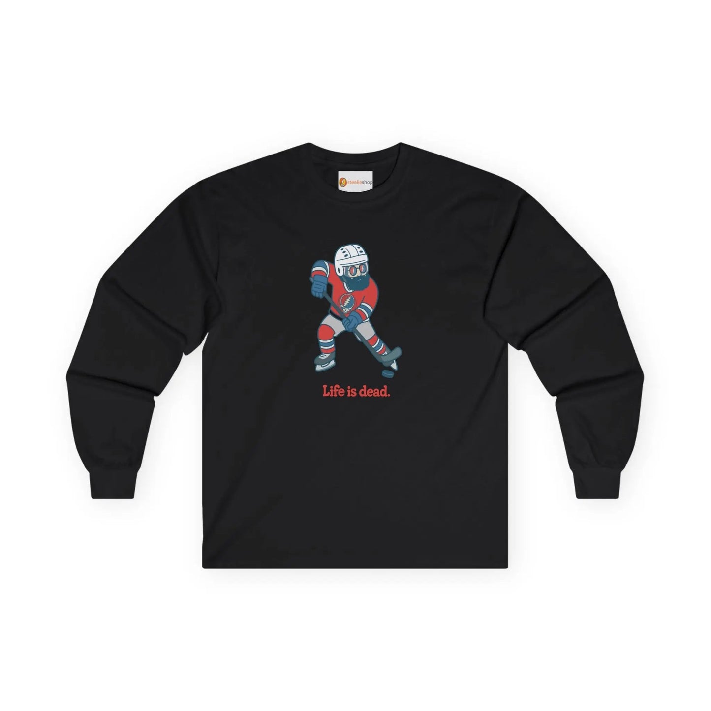 Grateful Dead Eco-Friendly Ultra-Cotton Long Sleeve Tee Life is Dead Slapshot Jerry