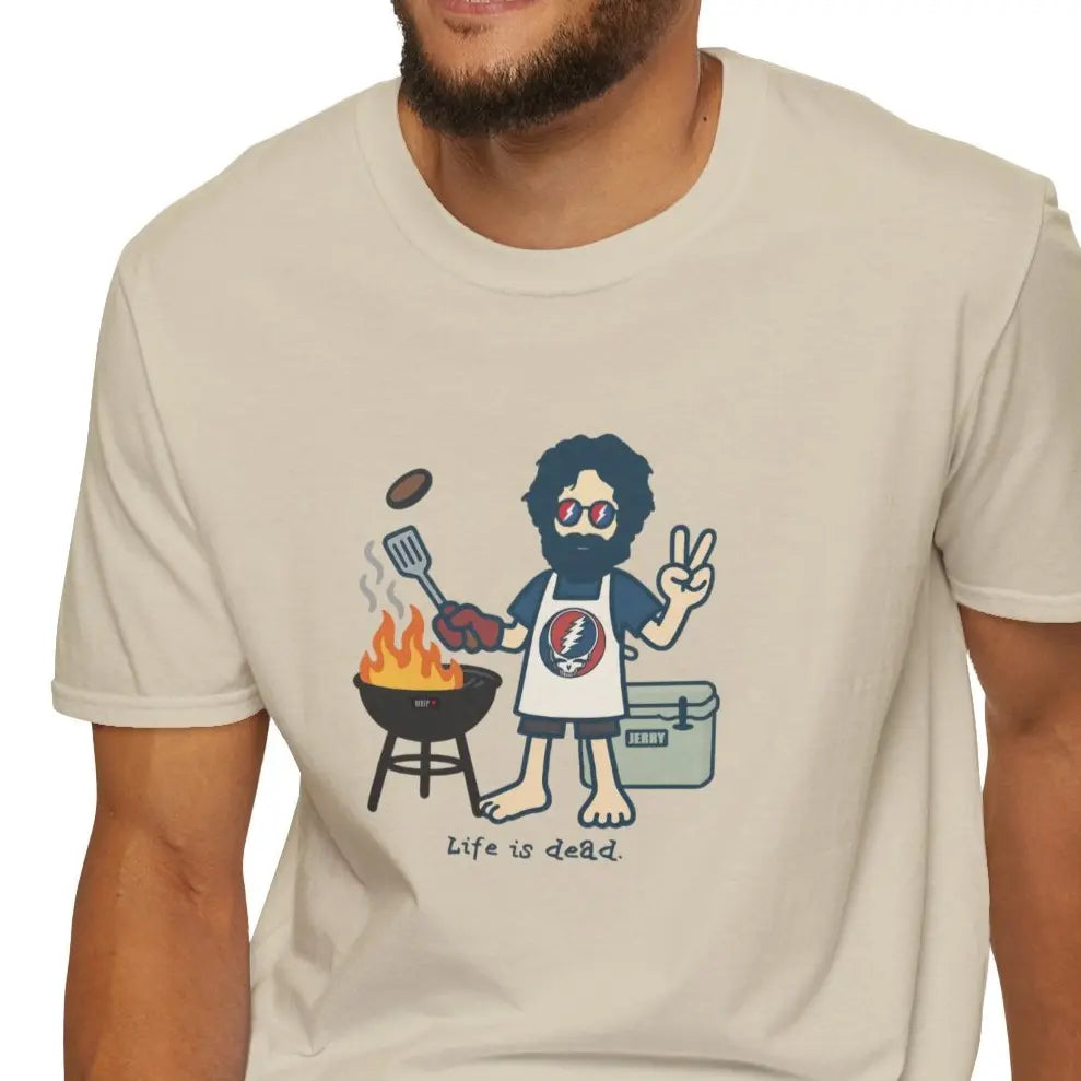 Grillin' Jerry Life is Dead T-Shirt Grateful Dead