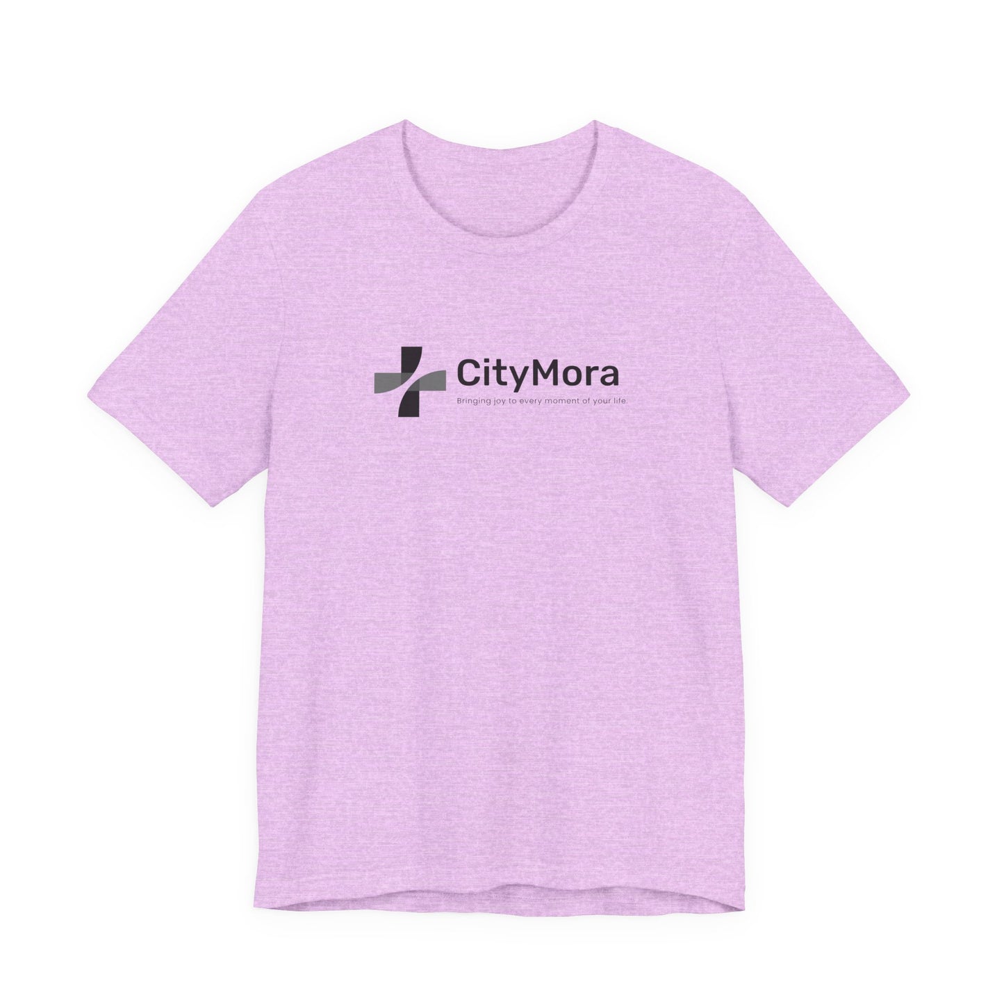 Casual Unisex Tee - 'CityMora' Motivational Short Sleeve Shirt - Black